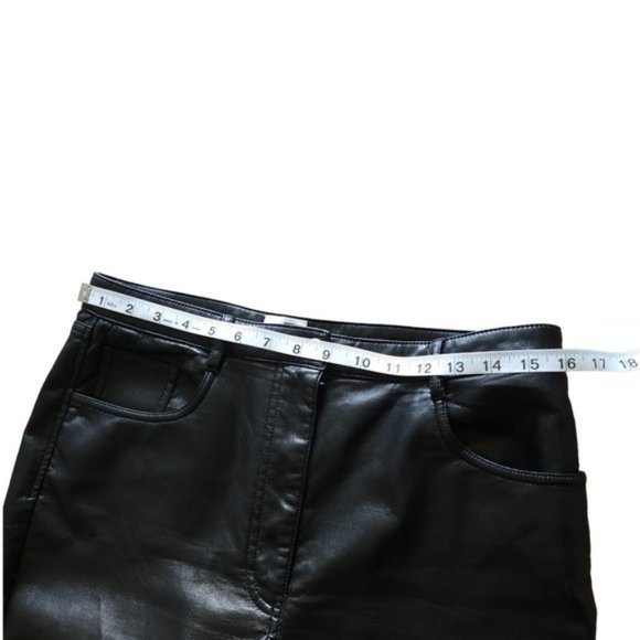 Aritiza Wilfred Melina Cropped vegan leather pant, black - Picture 7 of 10